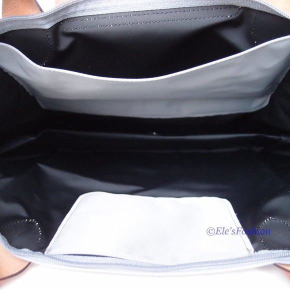 ❤️ NWT LONGCHAMP Le Pliage Small Medium Nylon Shoulder Tote GRAY 100% AUTHENTIC - Picture 15 of 16